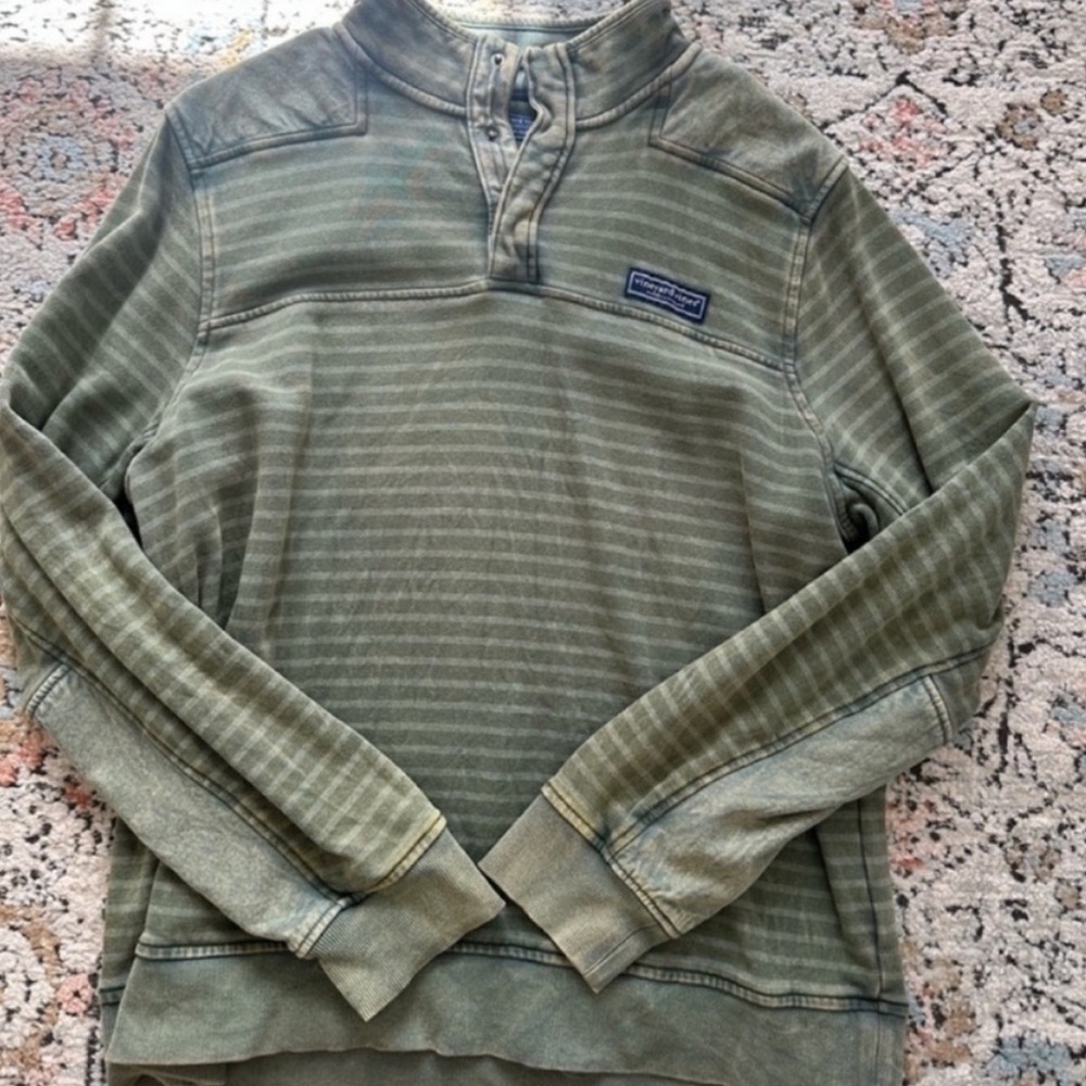 MENS |Vineyard Vines | L | 1/4 Zip Woodhouse Dye Shep Shirt